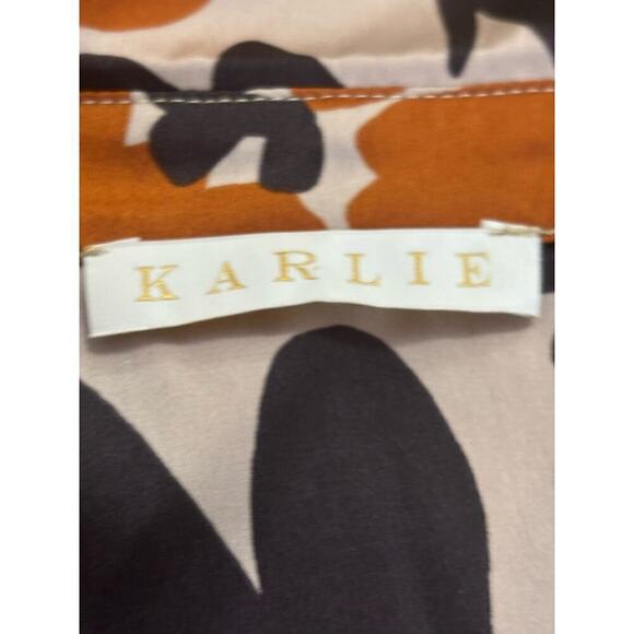 Karlie wrap dress, autumnal colors, large, floral, office, whimsical, colorful - Picture 5 of 6